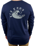 Wai - Navy - Long Sleeve T-Shirt