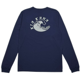 Wai - Navy - Long Sleeve T-Shirt